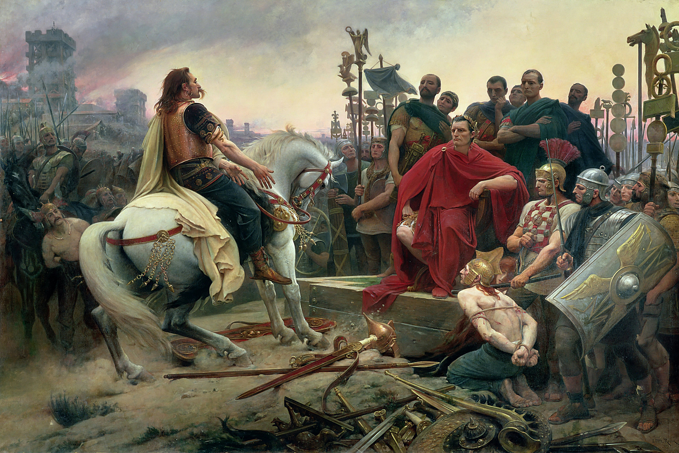 Vercingetorix Throws Down His Arms at the Feet of Julius Caesar by Lionel Royer